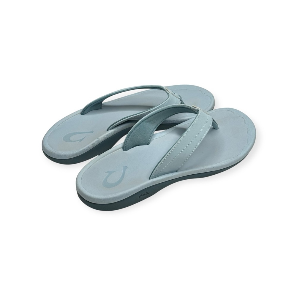 Olukai ʊ Ohana Wet Quick Dry Flip Flops ʊ Misty Light Powder Blue ʊ 8M 38 ʊ - Picture 4 of 16